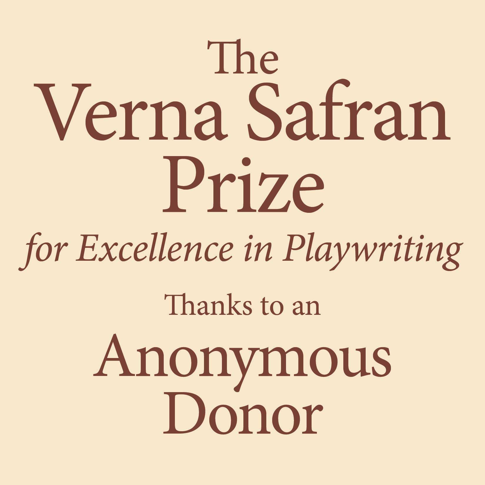 The Verna Safran Prize