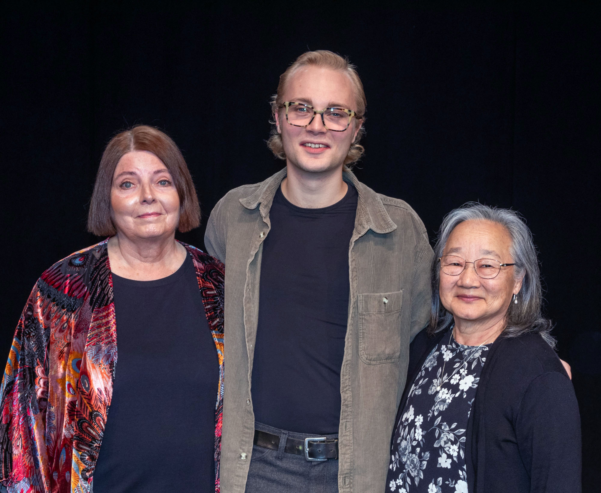 SOMETHING IS ROTTING ON THE STAGE AT GLENMARK—Terry Occhiogrosso, Adrian Van Stee, director Candace Artim. Not pictured: playwright Ken Preuss.